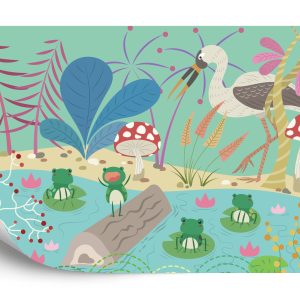 Papier Peint Grenouilles De Conte De Fées Dans L'étang – Image 2