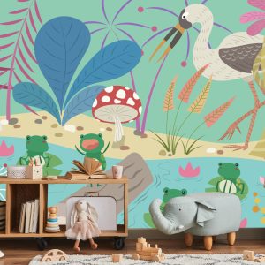 Papier Peint Grenouilles De Conte De Fées Dans L'étang – Image 5