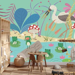 Papier Peint Grenouilles De Conte De Fées Dans L'étang – Image 3