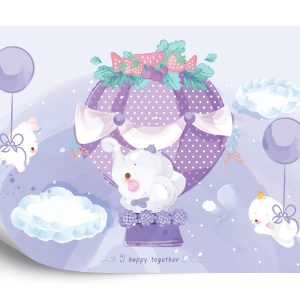 Papier Peint Animaux De Conte De Fées Avec Des Ballons – Image 2