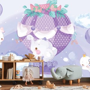 Papier Peint Animaux De Conte De Fées Avec Des Ballons – Image 5