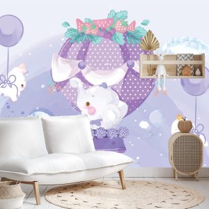 Papier Peint Animaux De Conte De Fées Avec Des Ballons – Image 4