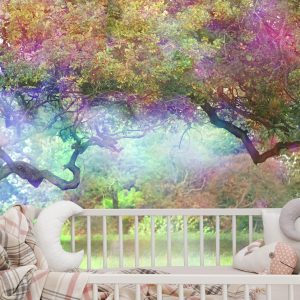 Papier Peint Forêt Colorée Magique – Image 6