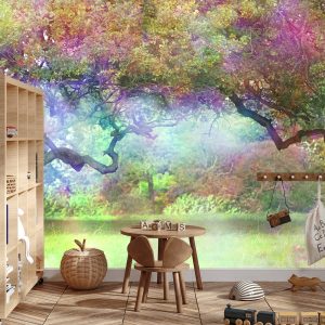 Papier Peint Forêt Colorée Magique – Image 3
