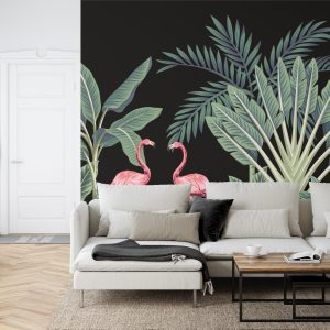 Papier Peint Animaux Exotiques Parmi Les Palmiers – Image 6