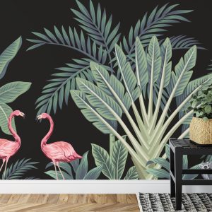 Papier Peint Animaux Exotiques Parmi Les Palmiers – Image 7