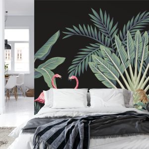 Papier Peint Animaux Exotiques Parmi Les Palmiers – Image 8