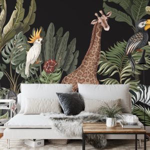 Papier Peint Animaux Exotiques Parmi Les Feuilles – Image 3