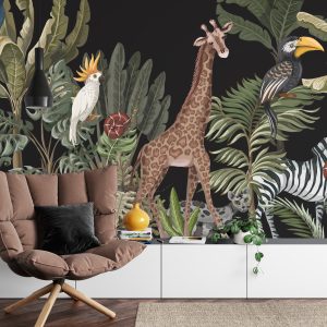 Papier Peint Animaux Exotiques Parmi Les Feuilles – Image 4