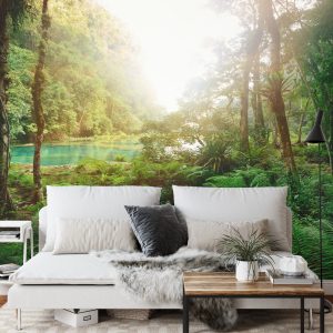 Papier Peint Forêt Arbres Eau – Image 3