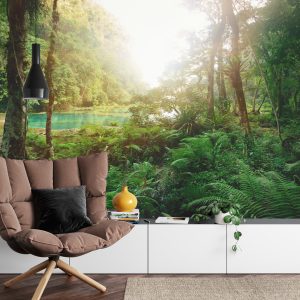 Papier Peint Forêt Arbres Eau – Image 4