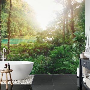 Papier Peint Forêt Arbres Eau – Image 5