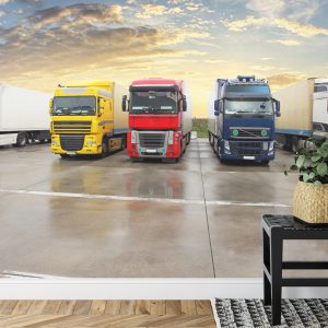 Papier Peint Camions Colorés Dans Le Parking – Image 7