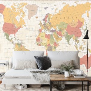 Papier Peint Carte Du Monde – Image 3