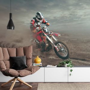 Papier Peint Coureur De Motocross Dans Le Désert – Image 4
