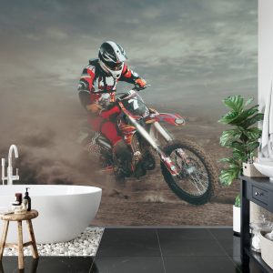 Papier Peint Coureur De Motocross Dans Le Désert – Image 5