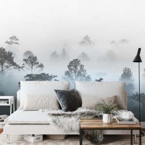 Papier Peint Forêt Dans Le Brouillard – Image 3