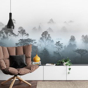 Papier Peint Forêt Dans Le Brouillard – Image 4