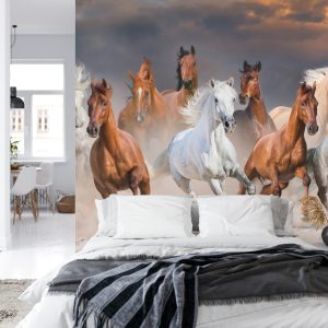 Papier Peint Troupeau De Chevaux Au Galop – Image 8