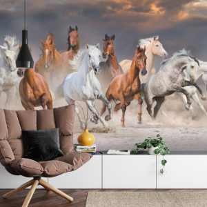 Papier Peint Troupeau De Chevaux Au Galop – Image 4