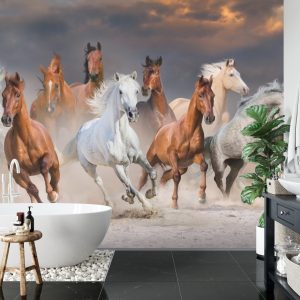 Papier Peint Troupeau De Chevaux Au Galop – Image 5