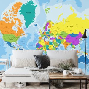 Papier Peint Carte Du Monde – Image 3