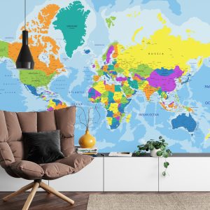 Papier Peint Carte Du Monde – Image 4