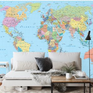 Papier Peint Carte Du Monde – Image 3