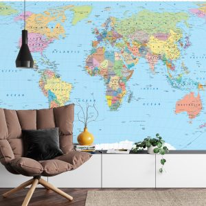 Papier Peint Carte Du Monde – Image 4