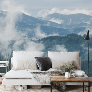 Papier Peint Forêt Dans Le Brouillard – Image 3