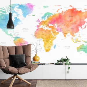 Papier Peint Carte Du Monde – Image 4