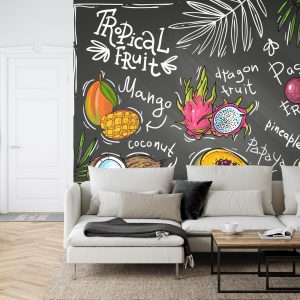 Papier Peint Fruits Tropicaux Avec Inscriptions – Image 6