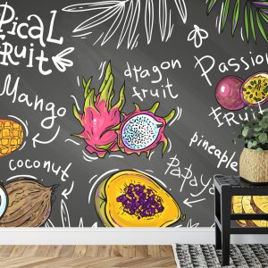 Papier Peint Fruits Tropicaux Avec Inscriptions – Image 7