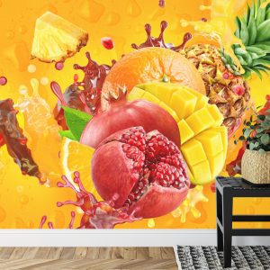 Papier Peint Fruits Tropicaux Colorés 3D – Image 7