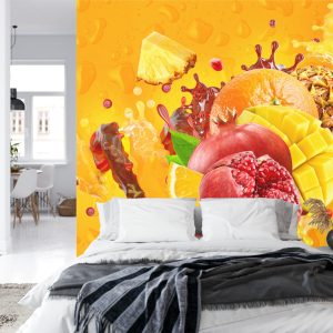 Papier Peint Fruits Tropicaux Colorés 3D – Image 8
