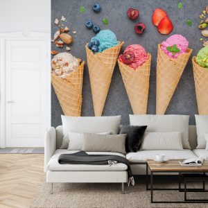 Papier Peint Glace Colorée Dans Une Gaufrette – Image 6