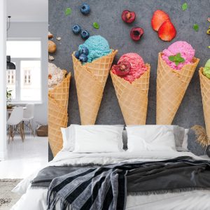 Papier Peint Glace Colorée Dans Une Gaufrette – Image 8