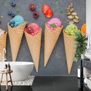 Papier Peint Glace Colorée Dans Une Gaufrette – Image 5