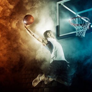 Papier Peint Un Joueur De Basket A Fait Un Dunk – Image 1
