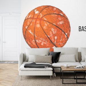 Papier Peint Ballon De Basket Géométrique – Image 6
