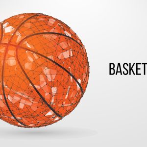 Papier Peint Ballon De Basket Géométrique – Image 1