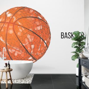 Papier Peint Ballon De Basket Géométrique – Image 5