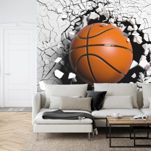 Papier Peint Ballon De Basket Détruisant Le Mur – Image 6