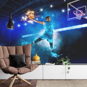 Papier Peint Joueur De Basket Brûlant – Image 4