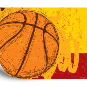 Papier Peint Ballon De Basket Style Graffiti – Image 2