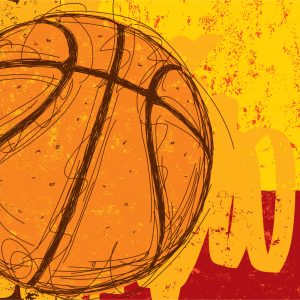 Papier Peint Ballon De Basket Style Graffiti – Image 1