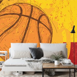 Papier Peint Ballon De Basket Style Graffiti – Image 3