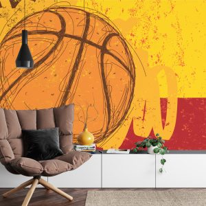Papier Peint Ballon De Basket Style Graffiti – Image 4