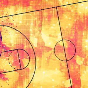 Papier Peint Terrain De Basket Abstrait – Image 1