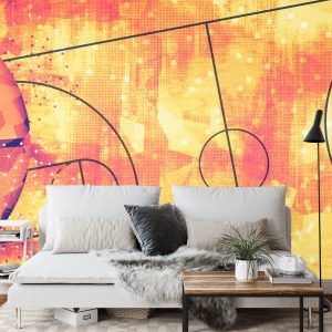 Papier Peint Terrain De Basket Abstrait – Image 3